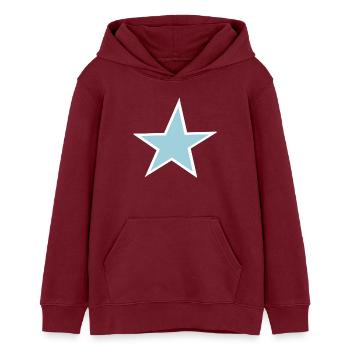 Art des étoiles bleu vif - Sweat à capuche ado bio Stanley/Stella - bordeaux - Devant - AI Model Teenager Male dark (155cm)