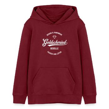 Goldschmied Geselle Handwerk - Teenager Organic Hoodie Mini Cruiser von Stanley/Stella - Burgunderrot - Vorne - AI Model Teenager Male dark (155cm)