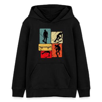Skateboard Skaten Skateboarding Skater - Teenager Organic Hoodie Mini Cruiser von Stanley/Stella - Schwarz - Vorne - AI Model Teenager Male light (155cm)