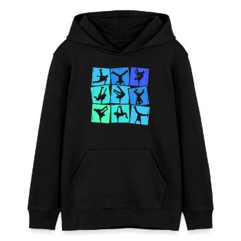 Breakdance Breakdancer Breakdancing Kinder Jungen - Teenager Organic Hoodie Mini Cruiser von Stanley/Stella - Schwarz - Vorne - AI Model Teenager Male light (155cm)