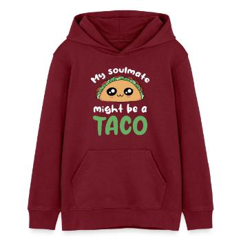 Mein Seelen Taco - Teenager Organic Hoodie Mini Cruiser von Stanley/Stella - Burgunderrot - Vorne - AI Model Teenager Male dark (155cm)
