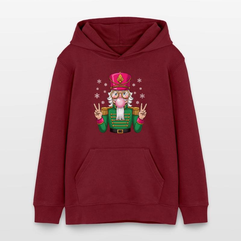 Nutcracker Bubble Gum Teens Organic Hoodie by Stanley/Stella