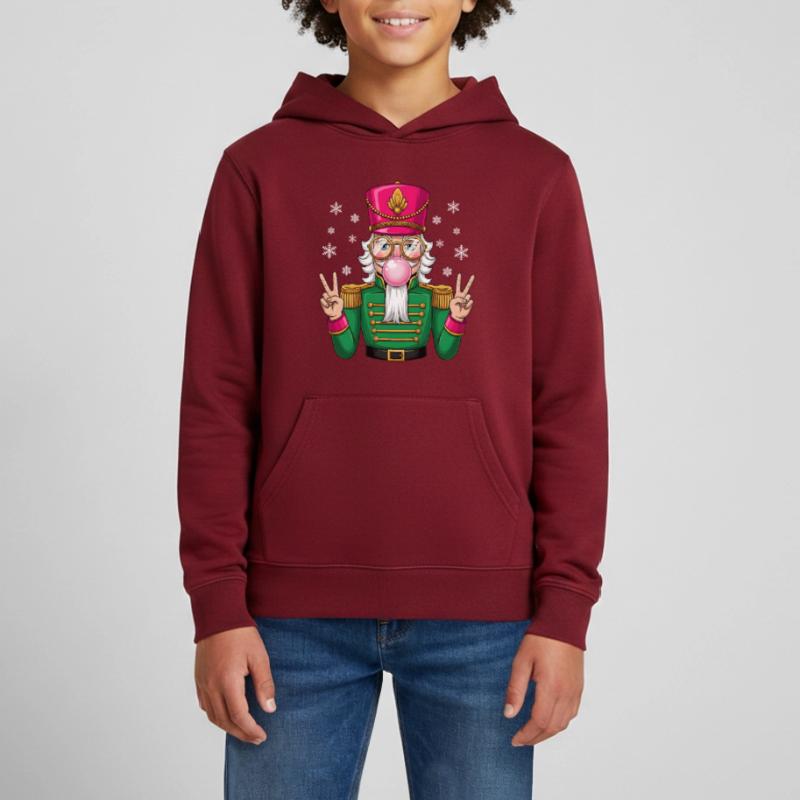 Nutcracker Bubble Gum Teens Organic Hoodie by Stanley/Stella