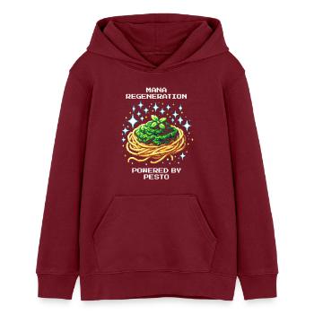 Mana Regeneration | Powered by Pesto - Teenager Organic Hoodie Mini Cruiser von Stanley/Stella - Burgunderrot - Vorne - AI Model Teenager Male dark (155cm)