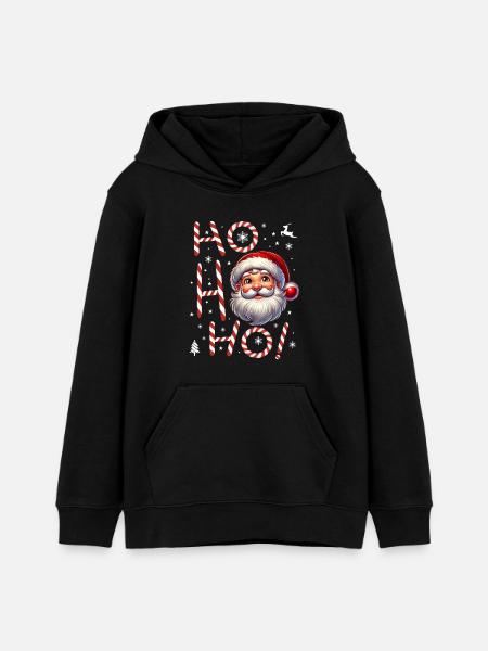 HoHoHo Weihnachtsmann Santa Claus - Teenager Organic Hoodie Mini Cruiser von Stanley/Stella - Schwarz