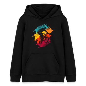 BMX rétro Vélo Stunt Boys Vélo BMX Hommes - Sweat à capuche ado bio Stanley/Stella - noir - Devant - AI Model Teenager Male light (155cm)