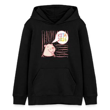 DAYCARE CENTER DAYCARE CENTER 2026 - Teens Organic Hoodie by Stanley/Stella - black - Front - AI Model Teenager Male light (155cm)