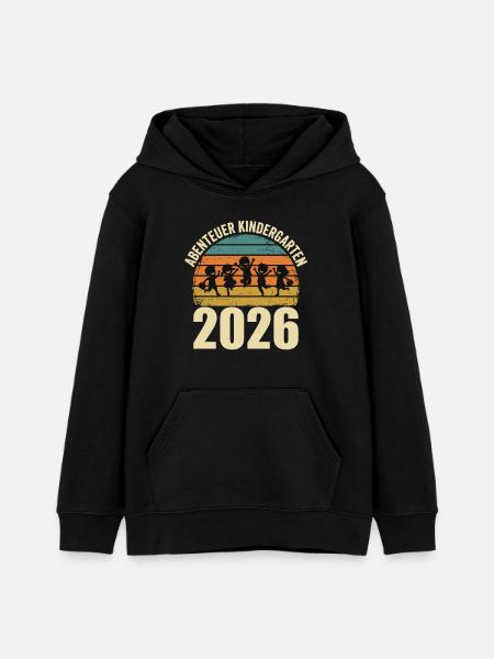 Kindergarten 2026 Kita Start - Teenager Organic Hoodie Mini Cruiser von Stanley/Stella - Schwarz