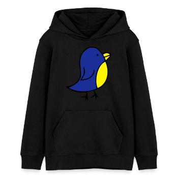 cute-bird - Sweat à capuche ado bio Stanley/Stella - noir - Devant - AI Model Teenager Male light (155cm)