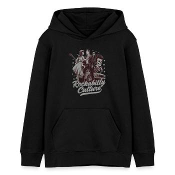 Rockabilly Culture Retro Musikstil - Teenager Organic Hoodie Mini Cruiser von Stanley/Stella - Schwarz - Vorne - AI Model Teenager Male light (155cm)