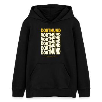 Dortmund Flow - Ruhrpott - NRW - Ruhr - Sweat à capuche ado bio Stanley/Stella - noir - Devant - AI Model Teenager Male light (155cm)