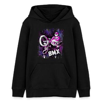BMX / Bmx / bmx / Geschenkidee / Geburtstag - Teenager Organic Hoodie Mini Cruiser von Stanley/Stella - Schwarz - Vorne - AI Model Teenager Male light (155cm)