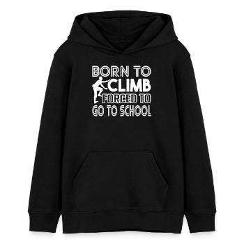 Climbing Born To Climb - Teens Organic Hoodie by Stanley/Stella - black - Front - AI Model Teenager Male light (155cm)