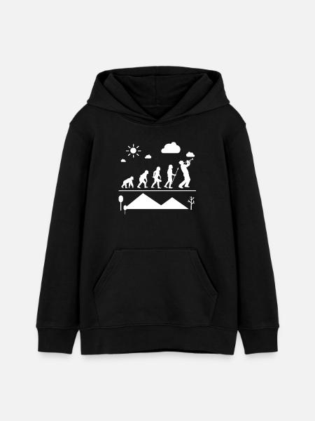 Trompete Trompete Evolution - Teenager Organic Hoodie Mini Cruiser von Stanley/Stella - Schwarz