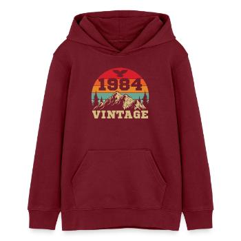 1984 Vintage Retro Geburtstagsgeschenk - Teenager Organic Hoodie Mini Cruiser von Stanley/Stella - Burgunderrot - Vorne - AI Model Teenager Male dark (155cm)