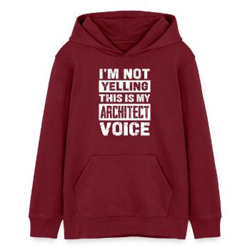 Ich Schreie Nicht Architekten Stimme - Teenager Organic Hoodie Mini Cruiser von Stanley/Stella - Burgunderrot - Vorne - AI Model Teenager Male dark (155cm)