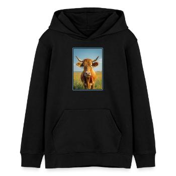 Kühe Kuh - Teenager Organic Hoodie Mini Cruiser von Stanley/Stella - Schwarz - Vorne - AI Model Teenager Male light (155cm)