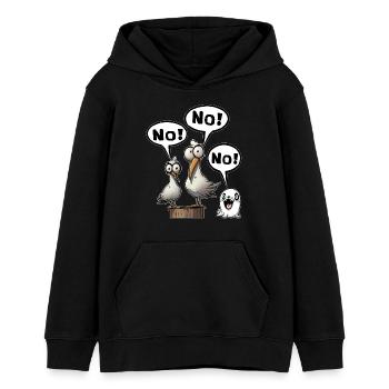 nee nein nö vielleicht später Spruch Lustig Fun - Teenager Organic Hoodie Mini Cruiser von Stanley/Stella - Schwarz - Vorne - AI Model Teenager Male light (155cm)