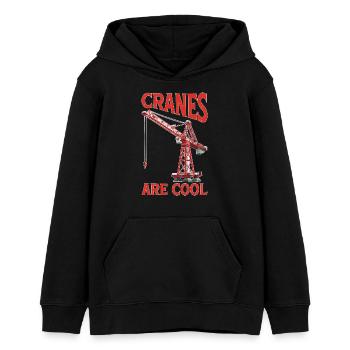 Cranes Are Cool 2 - Teenager Organic Hoodie Mini Cruiser von Stanley/Stella - Schwarz - Vorne - AI Model Teenager Male light (155cm)