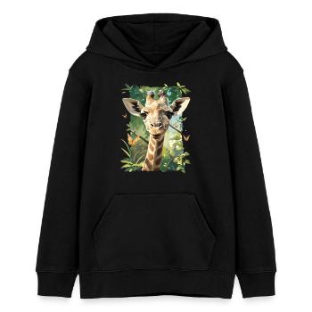 Giraffen Giraffe - Teenager Organic Hoodie Mini Cruiser von Stanley/Stella - Schwarz - Vorne - AI Model Teenager Male light (155cm)