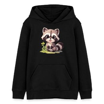 Waschbären Waschbär - Teenager Organic Hoodie Mini Cruiser von Stanley/Stella - Schwarz - Vorne - AI Model Teenager Male light (155cm)