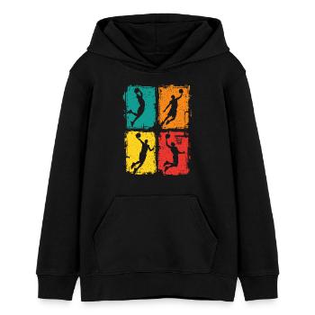 Basketball Basketballer, Basketballerin - Teenager Organic Hoodie Mini Cruiser von Stanley/Stella - Schwarz - Vorne - AI Model Teenager Male light (155cm)