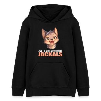 Jackals Jackal - Teens Organic Hoodie by Stanley/Stella - black - Front - AI Model Teenager Male light (155cm)