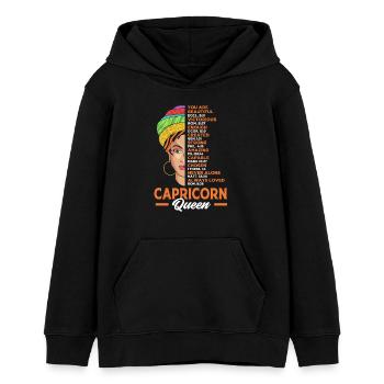 Sternzeichen Steinbock - Teenager Organic Hoodie Mini Cruiser von Stanley/Stella - Schwarz - Vorne - AI Model Teenager Male light (155cm)
