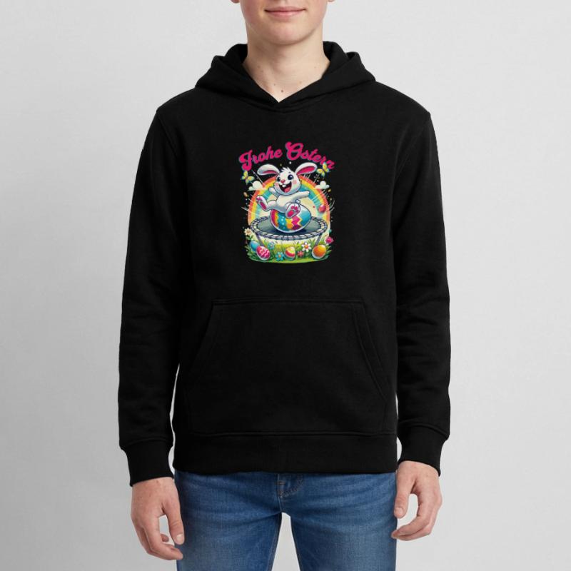 Easter Happy Easter Easter Bunny Easter Egg Spring Teens Organic Hoodie by Stanley/Stella