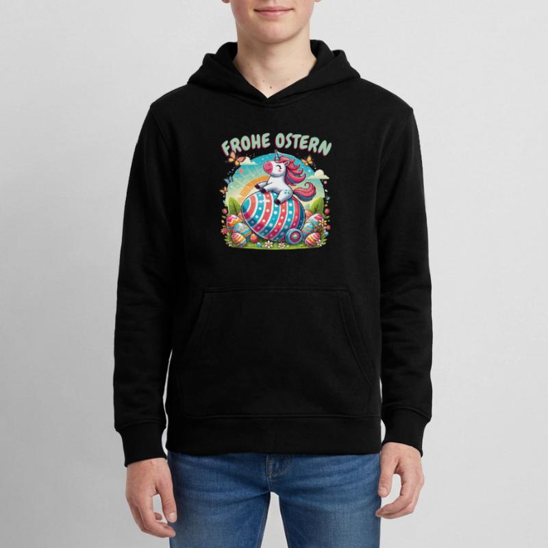 Easter Happy Easter Easter Bunny Easter Egg Spring Teens Organic Hoodie by Stanley/Stella