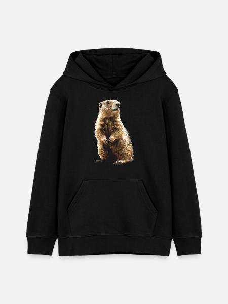 Murmeltiere Murmeltier - Teenager Organic Hoodie Mini Cruiser von Stanley/Stella - Schwarz