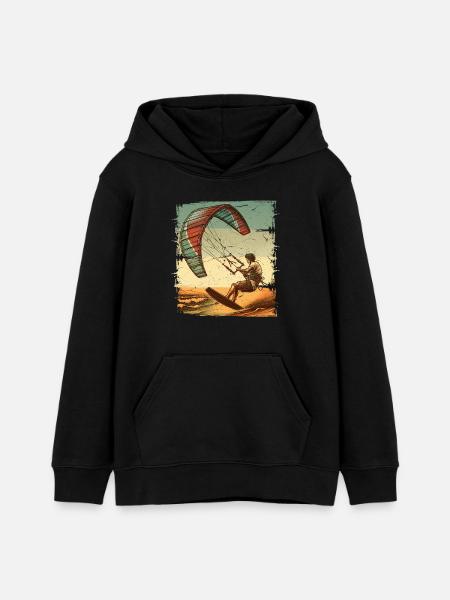 Kitesurfer Kiteboard Kitesurfen Kitesurf - Teenager Organic Hoodie Mini Cruiser von Stanley/Stella - Schwarz