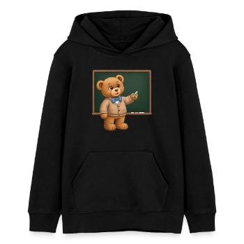 Teddybär Lehrer - Teenager Organic Hoodie Mini Cruiser von Stanley/Stella - Schwarz - Vorne - AI Model Teenager Male light (155cm)