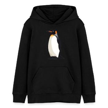 Pinguine Pinguin - Teenager Organic Hoodie Mini Cruiser von Stanley/Stella - Schwarz - Vorne - AI Model Teenager Male light (155cm)