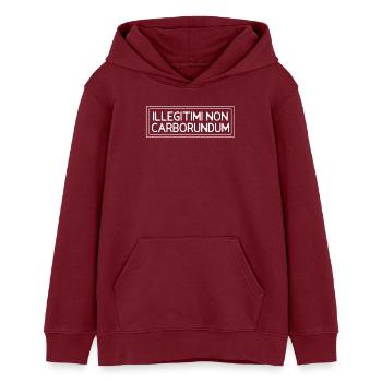 Illegitimi Non Carborundum Latin Humor Motivation - Teens Organic Hoodie by Stanley/Stella - burgundy - Front - AI Model Teenager Male dark (155cm)