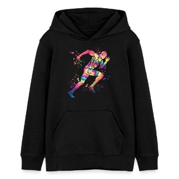 Sprinter Colorsplash Sprintender Sprint - Teenager Organic Hoodie Mini Cruiser von Stanley/Stella - Schwarz - Vorne - AI Model Teenager Male light (155cm)