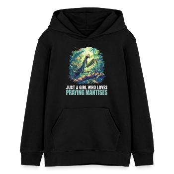 Gottesanbeterinnenen Gottesanbeterin - Teenager Organic Hoodie Mini Cruiser von Stanley/Stella - Schwarz - Vorne - AI Model Teenager Male light (155cm)