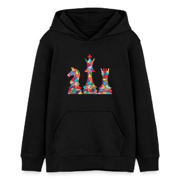 Schachspieler Schachfiguren Jungen Mädchen Schach - Teenager Organic Hoodie Mini Cruiser von Stanley/Stella - Schwarz - Vorne - AI Model Teenager Male light (155cm)