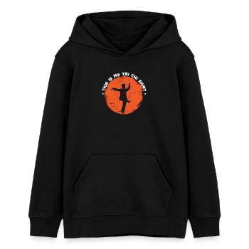This is my Tai Chi Tee Kampfkunst Taijiquan - Teenager Organic Hoodie Mini Cruiser von Stanley/Stella - Schwarz - Vorne - AI Model Teenager Male light (155cm)