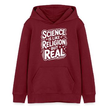 Atheismus Atheist Anti-Religion Agnostiker - Teenager Organic Hoodie Mini Cruiser von Stanley/Stella - Burgunderrot - Vorne - AI Model Teenager Male dark (155cm)