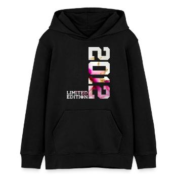 LIMITED EDITION 2012 14. GEBURTSTAG - Teenager Organic Hoodie Mini Cruiser von Stanley/Stella - Schwarz - Vorne - AI Model Teenager Male light (155cm)
