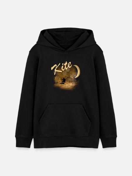 Kite - Teenager Organic Hoodie Mini Cruiser von Stanley/Stella - Schwarz
