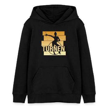 Turnen - Teenager Organic Hoodie Mini Cruiser von Stanley/Stella - Schwarz - Vorne - AI Model Teenager Male light (155cm)