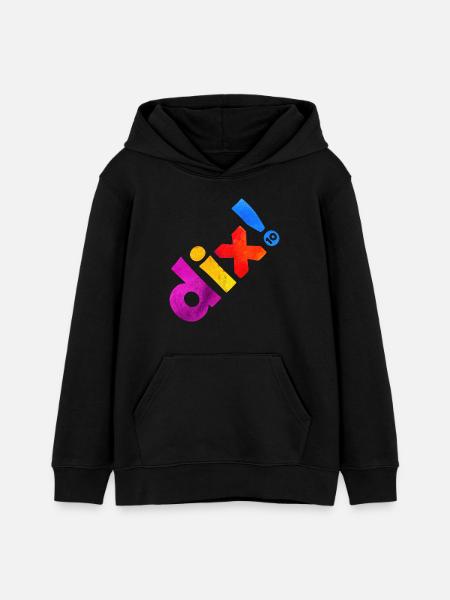 DIX 10 ANS 10E ANNIVERSAIRE - Sweat à capuche ado bio Stanley/Stella - noir