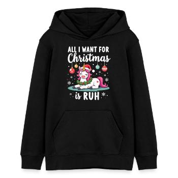 Weihnachts Shirt Christmas Weihnachten - Teenager Organic Hoodie Mini Cruiser von Stanley/Stella - Schwarz - Vorne - AI Model Teenager Male light (155cm)