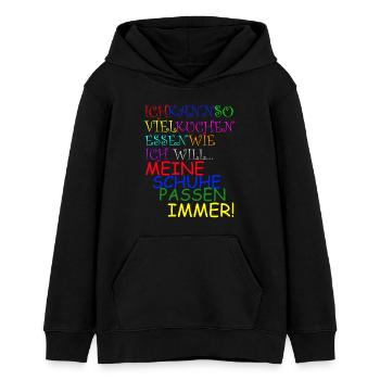 KUCHEN - Teenager Organic Hoodie Mini Cruiser von Stanley/Stella - Schwarz - Vorne - AI Model Teenager Male light (155cm)