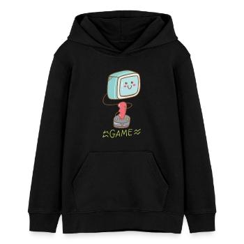 Kawaii Gaming - Sweet fun! - Teens Organic Hoodie by Stanley/Stella - black - Front - AI Model Teenager Male light (155cm)