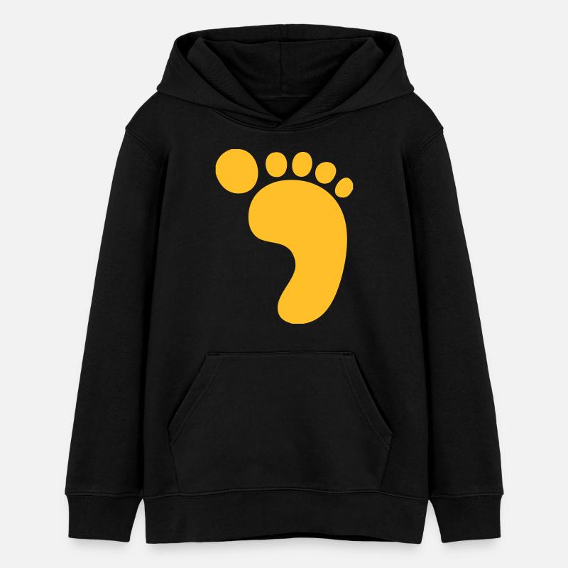 Grosse empreinte! - Sweat à capuche ado bio Stanley/Stella - noir