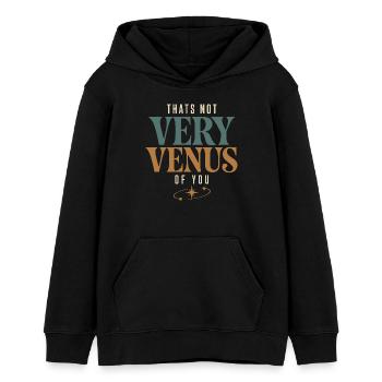 Venus sign Venus astrology - Teens Organic Hoodie by Stanley/Stella - black - Front - AI Model Teenager Male light (155cm)