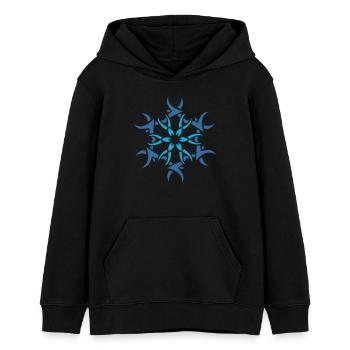 Logo flocon de neige - Sweat à capuche ado bio Stanley/Stella - noir - Devant - AI Model Teenager Male light (155cm)